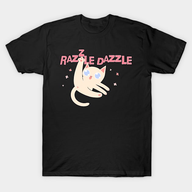 Razzle Dazzle Cat T-Shirt by Veljam